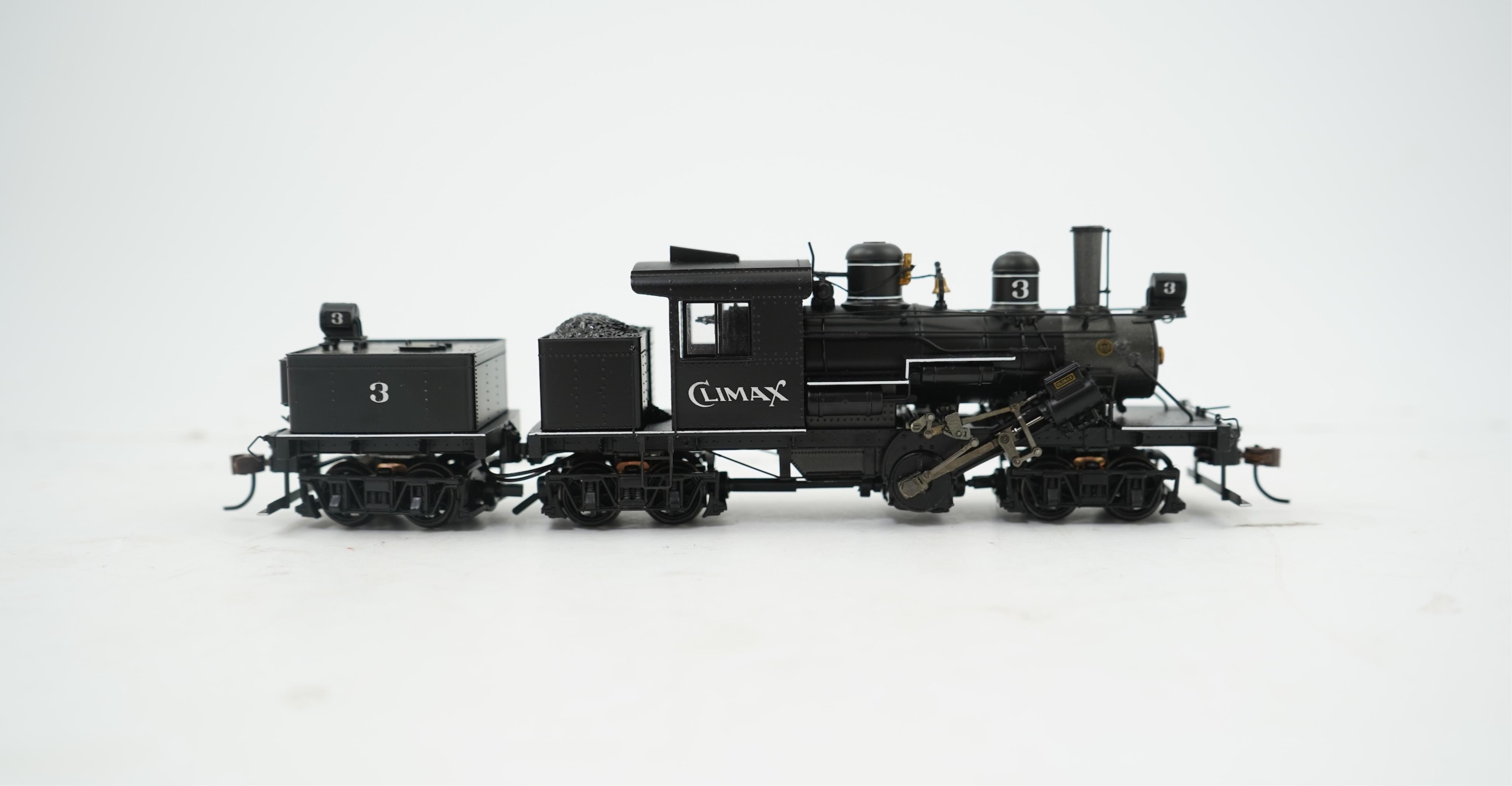 A boxed HO gauge Spectrum by Bachmann model (82906) of Climax Class C, 3, 4-6-0+0-6-4 locomotive, powered for two rail operation.